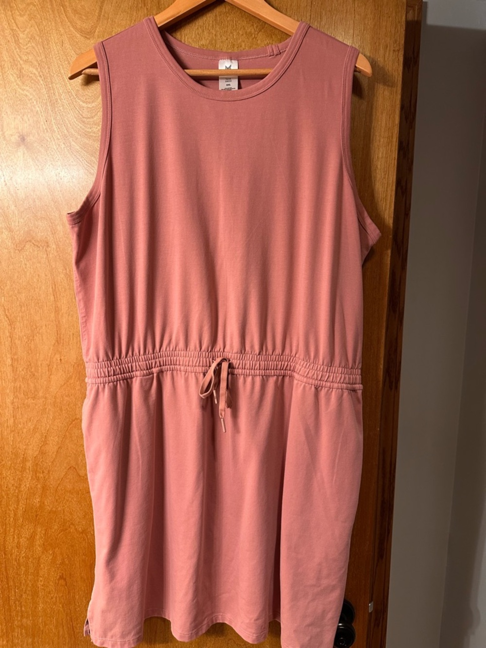 Member’s Mark Sleeveless Drawstring Waist Casual Dress - Dusty Rose